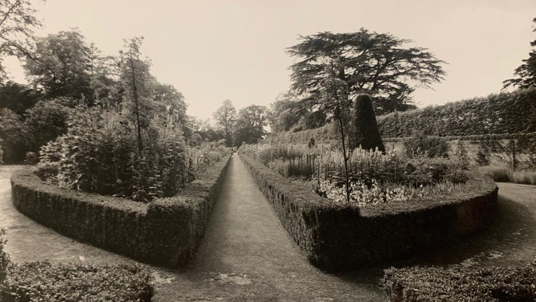 The Long Garden in 1931 at Cliveden, showing a small area of the pavement before the grass was laid.